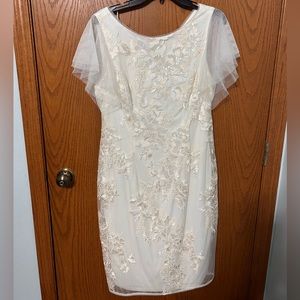 Delicate white size 12 bridal event dress